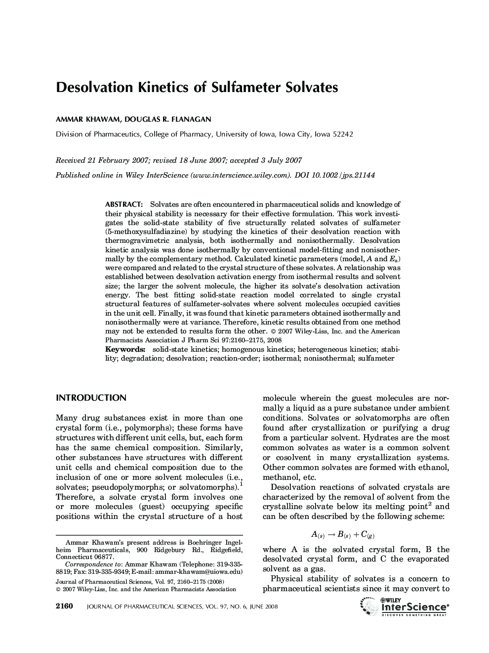 Desolvation Kinetics of Sulfameter Solvates