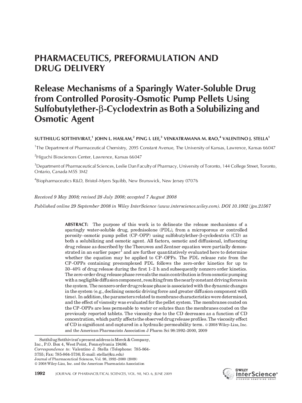 Evaluation of spray congealing as technique for the preparation of highly loaded solid lipid microparticles containing the sunscreen agent, avobenzone