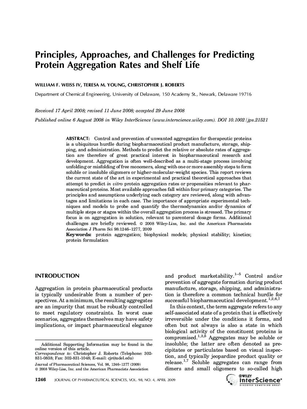 Principles, approaches, and challenges for predicting protein aggregation rates and shelf life