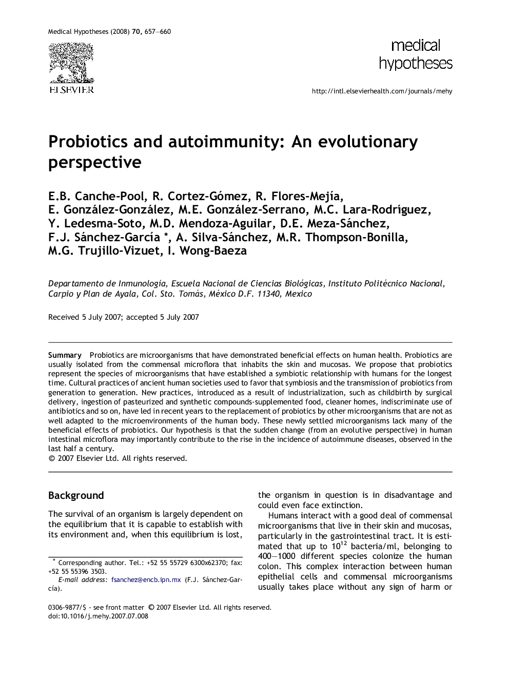 Probiotics and autoimmunity: An evolutionary perspective