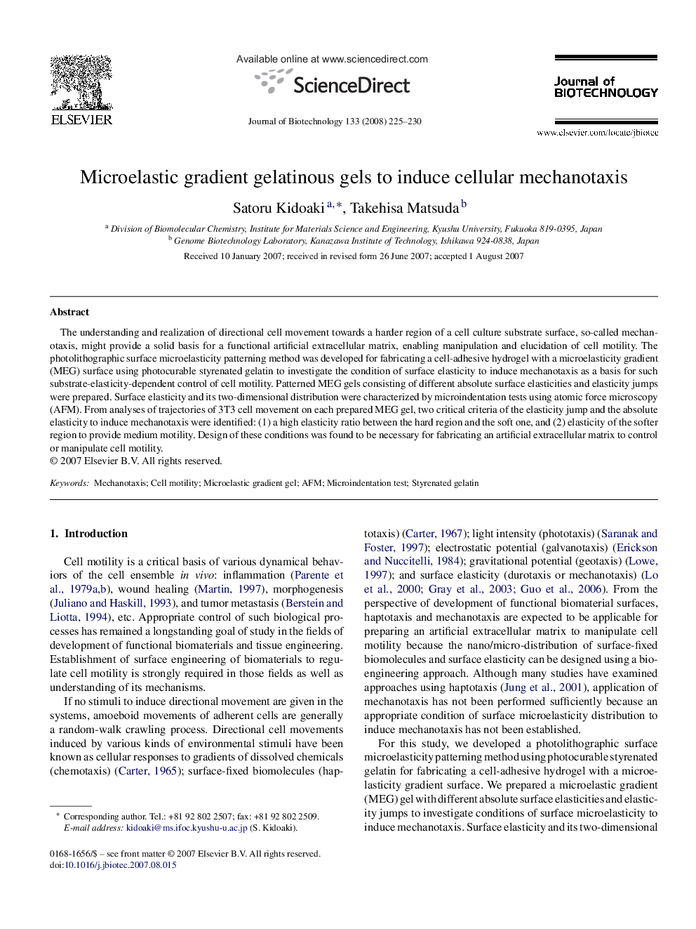 Microelastic gradient gelatinous gels to induce cellular mechanotaxis