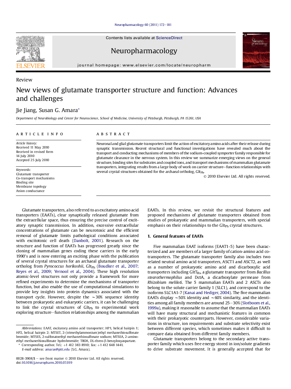 New views of glutamate transporter structure and function: Advances and challenges