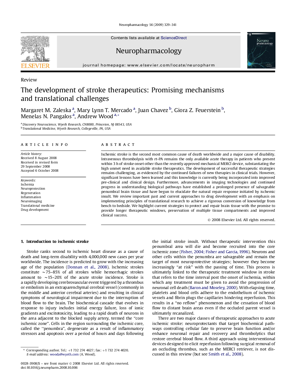 The development of stroke therapeutics: Promising mechanisms and translational challenges