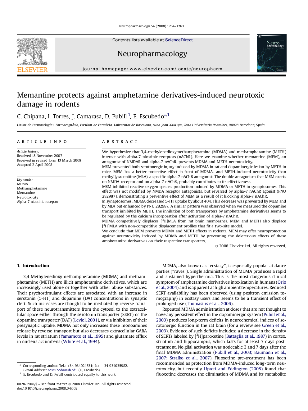 Memantine protects against amphetamine derivatives-induced neurotoxic damage in rodents