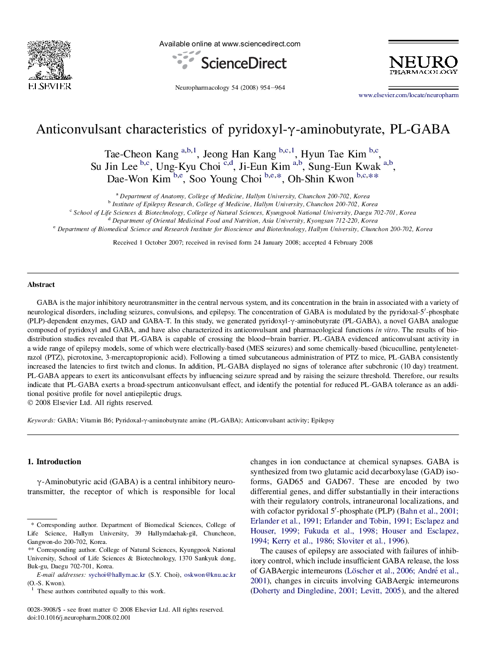 Anticonvulsant characteristics of pyridoxyl-γ-aminobutyrate, PL-GABA