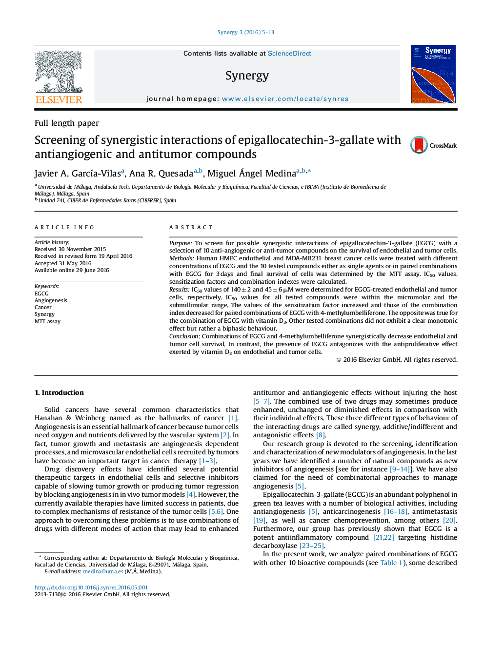 غربالگری اثر متقابل سینرژیک اپیگلاکاتچین 3-گالات با ترکیبات آنتی بائوزگی و ضد تومور 
