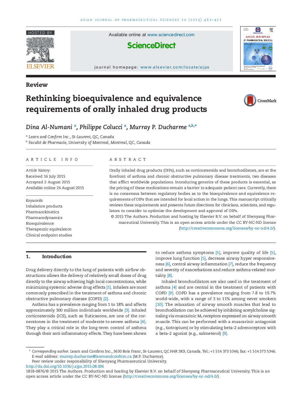 Rethinking bioequivalence and equivalence requirements of orally inhaled drug products 