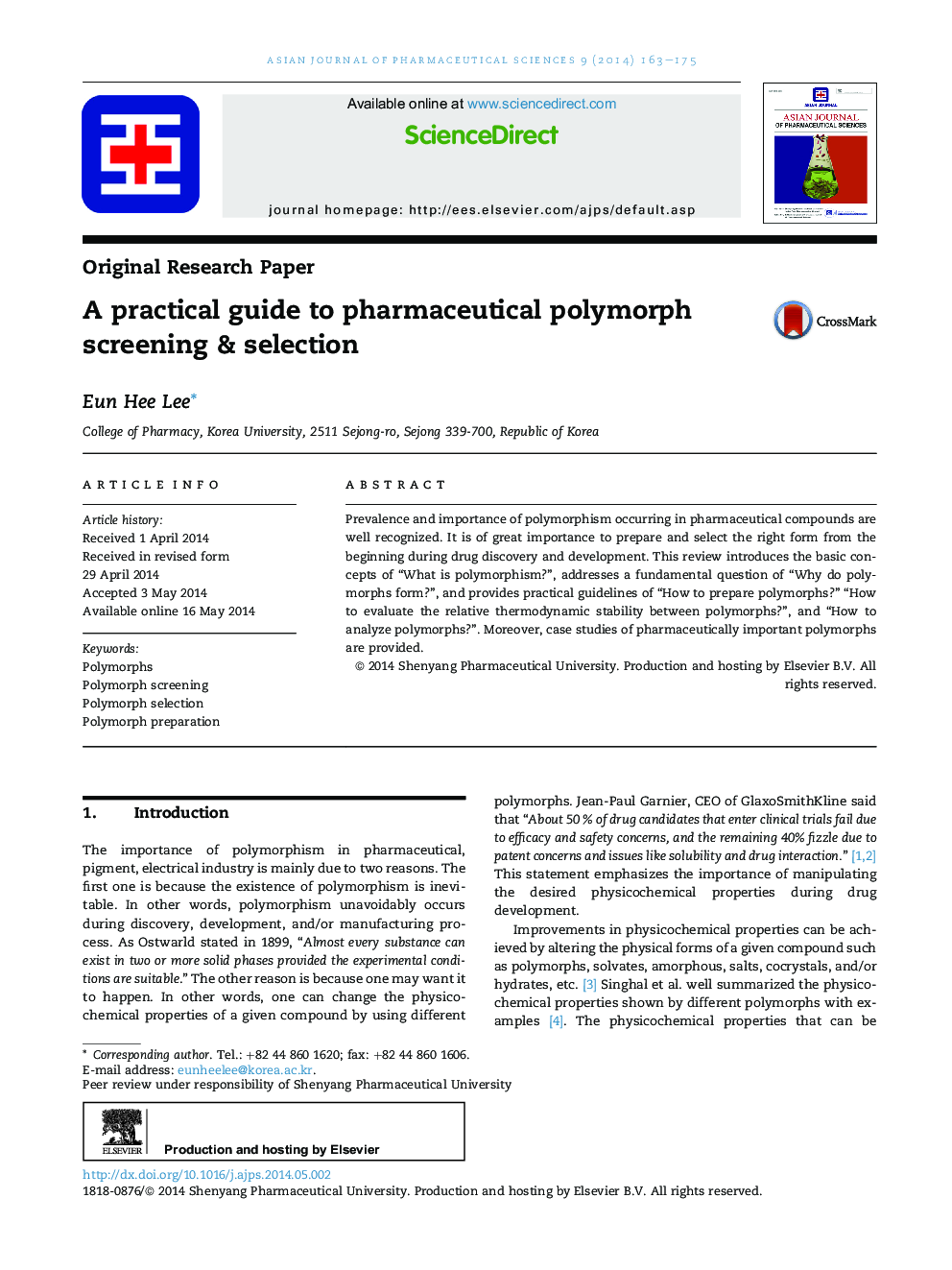 A practical guide to pharmaceutical polymorph screening & selection 