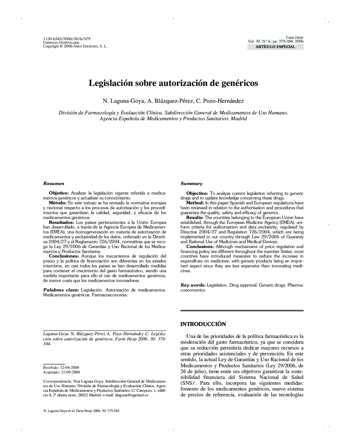 Legislación sobre autorización de genéricos