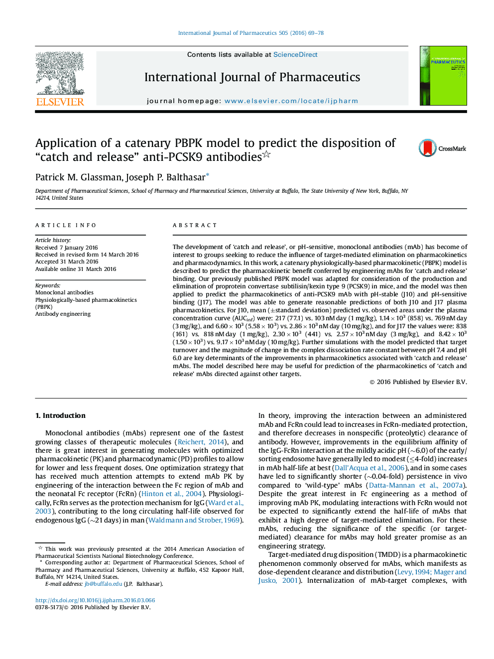 Application of a catenary PBPK model to predict the disposition of “catch and release” anti-PCSK9 antibodies 