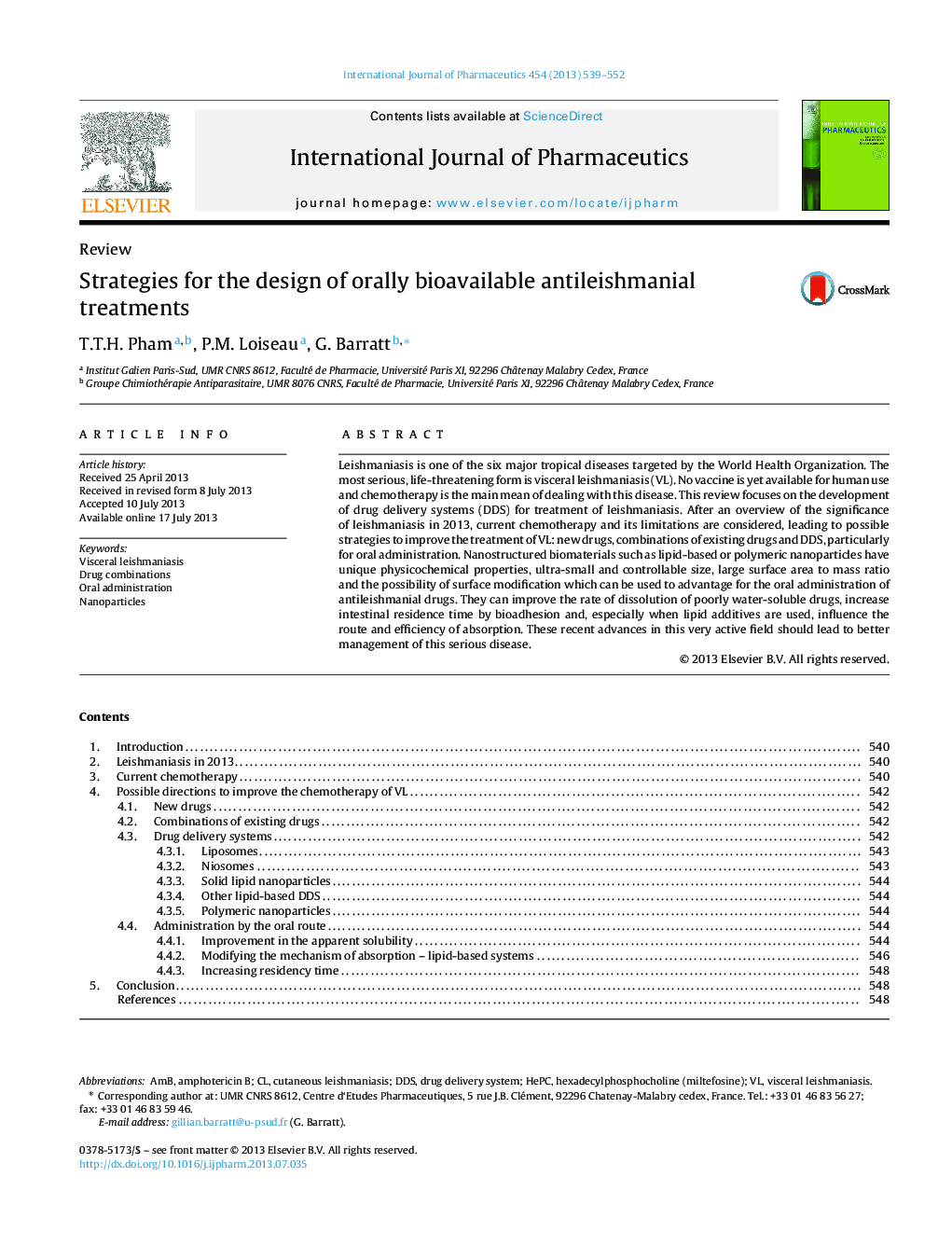 Strategies for the design of orally bioavailable antileishmanial treatments