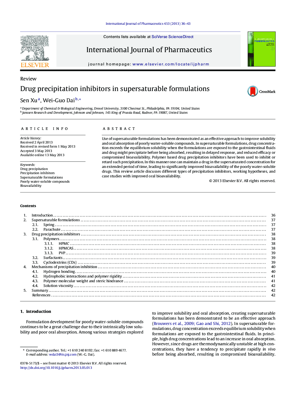 Drug precipitation inhibitors in supersaturable formulations