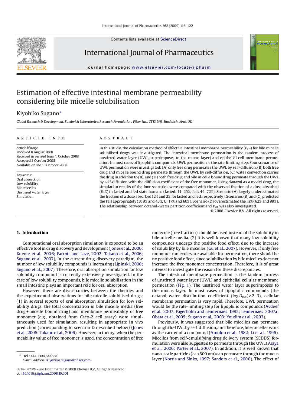 Estimation of effective intestinal membrane permeability considering bile micelle solubilisation