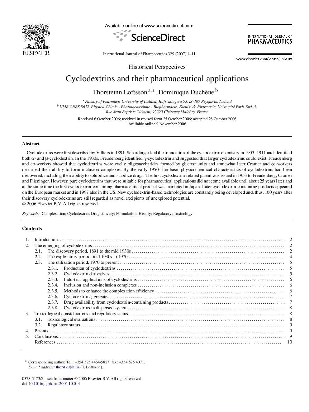 Cyclodextrins and their pharmaceutical applications