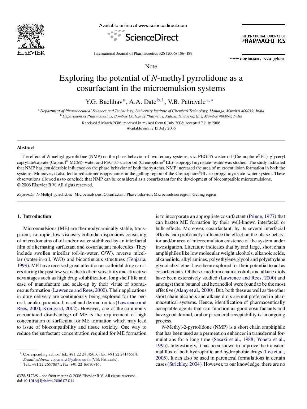 Exploring the potential of N-methyl pyrrolidone as a cosurfactant in the microemulsion systems