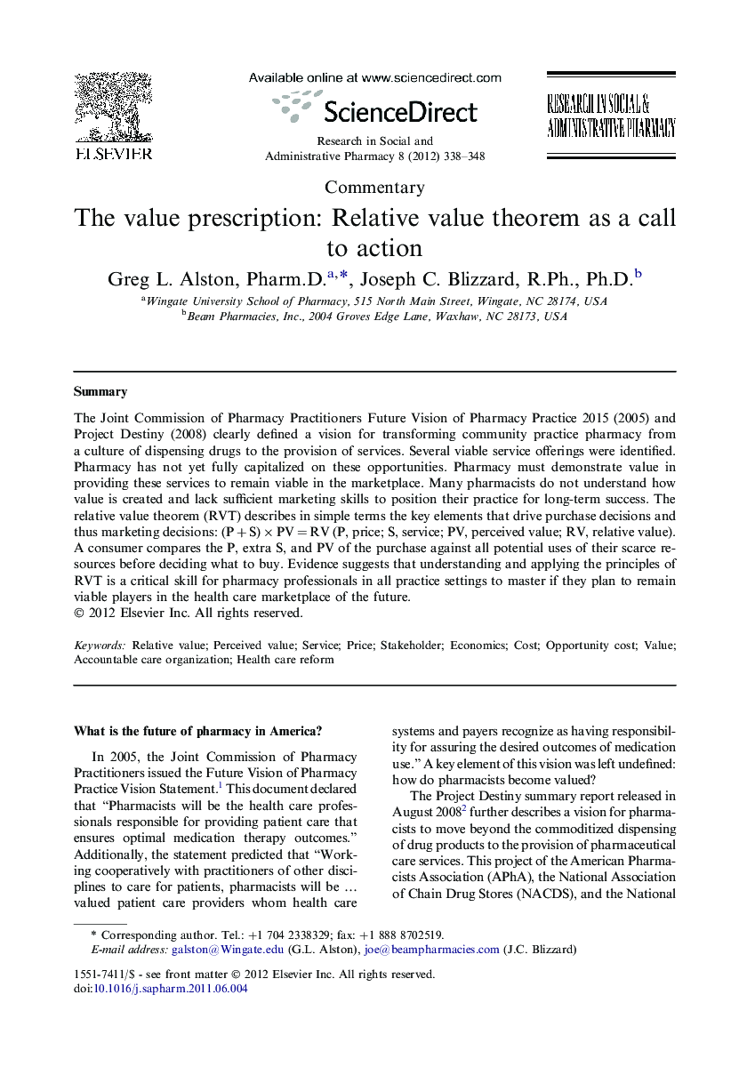 The value prescription: Relative value theorem as a call to action