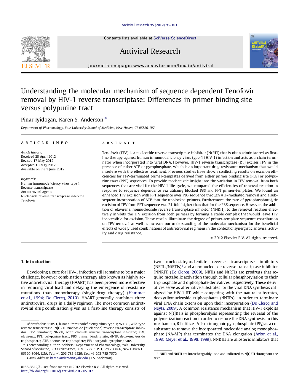 Understanding the molecular mechanism of sequence dependent Tenofovir removal by HIV-1 reverse transcriptase: Differences in primer binding site versus polypurine tract