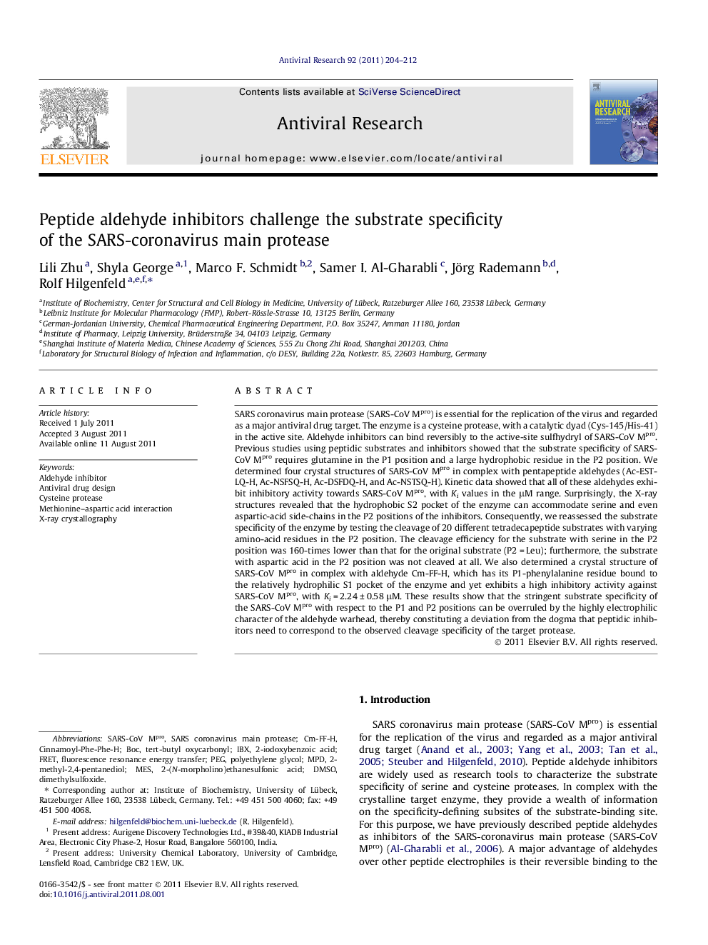 Peptide aldehyde inhibitors challenge the substrate specificity of the SARS-coronavirus main protease