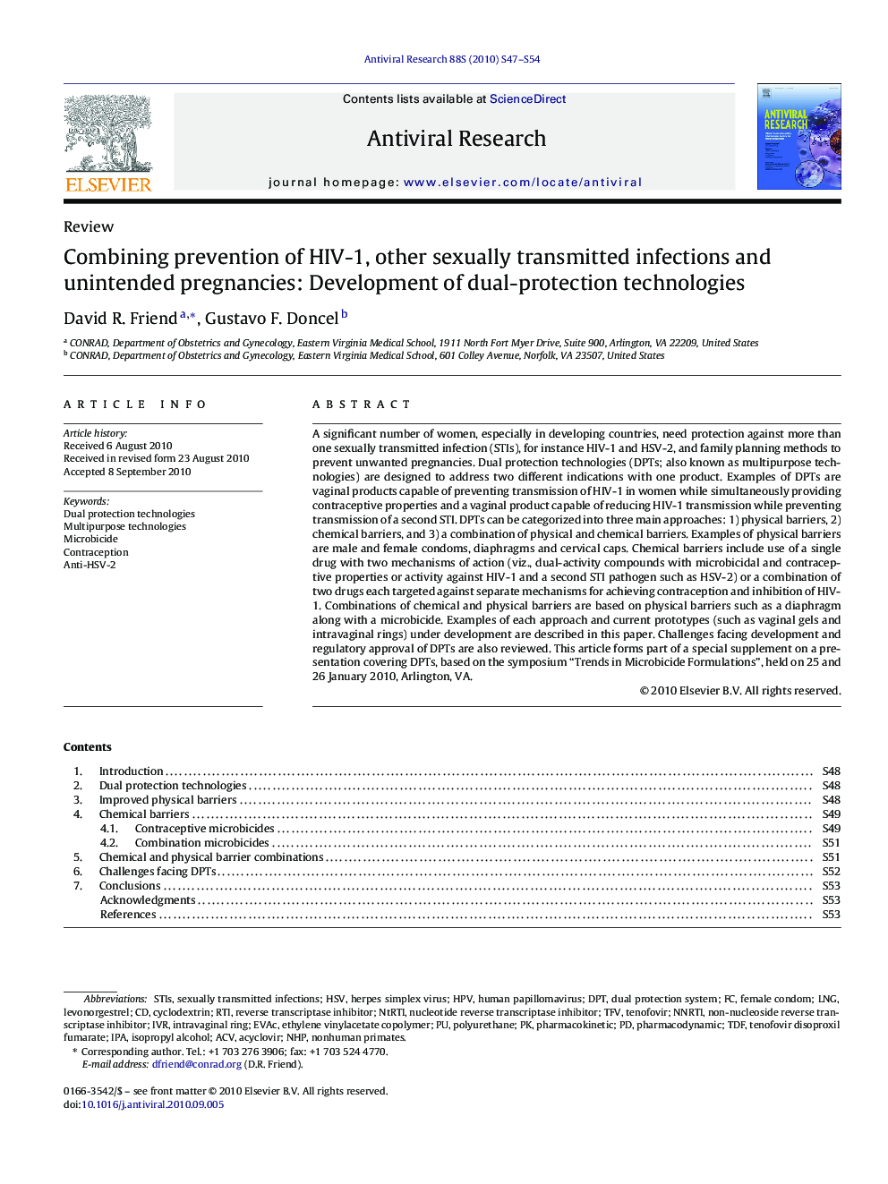 Combining prevention of HIV-1, other sexually transmitted infections and unintended pregnancies: Development of dual-protection technologies