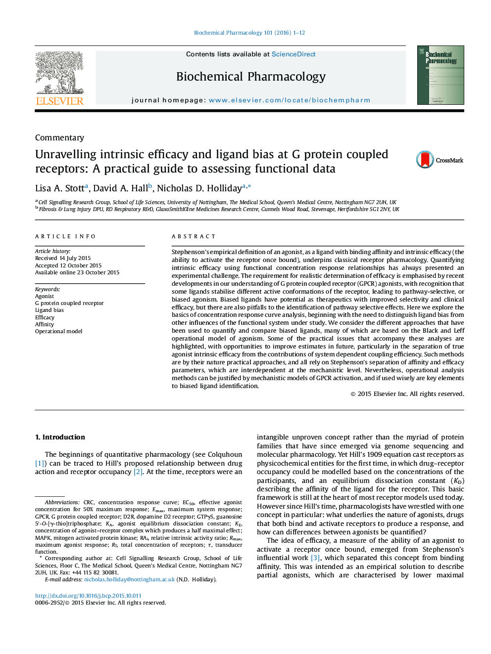 Unravelling intrinsic efficacy and ligand bias at G protein coupled receptors: A practical guide to assessing functional data