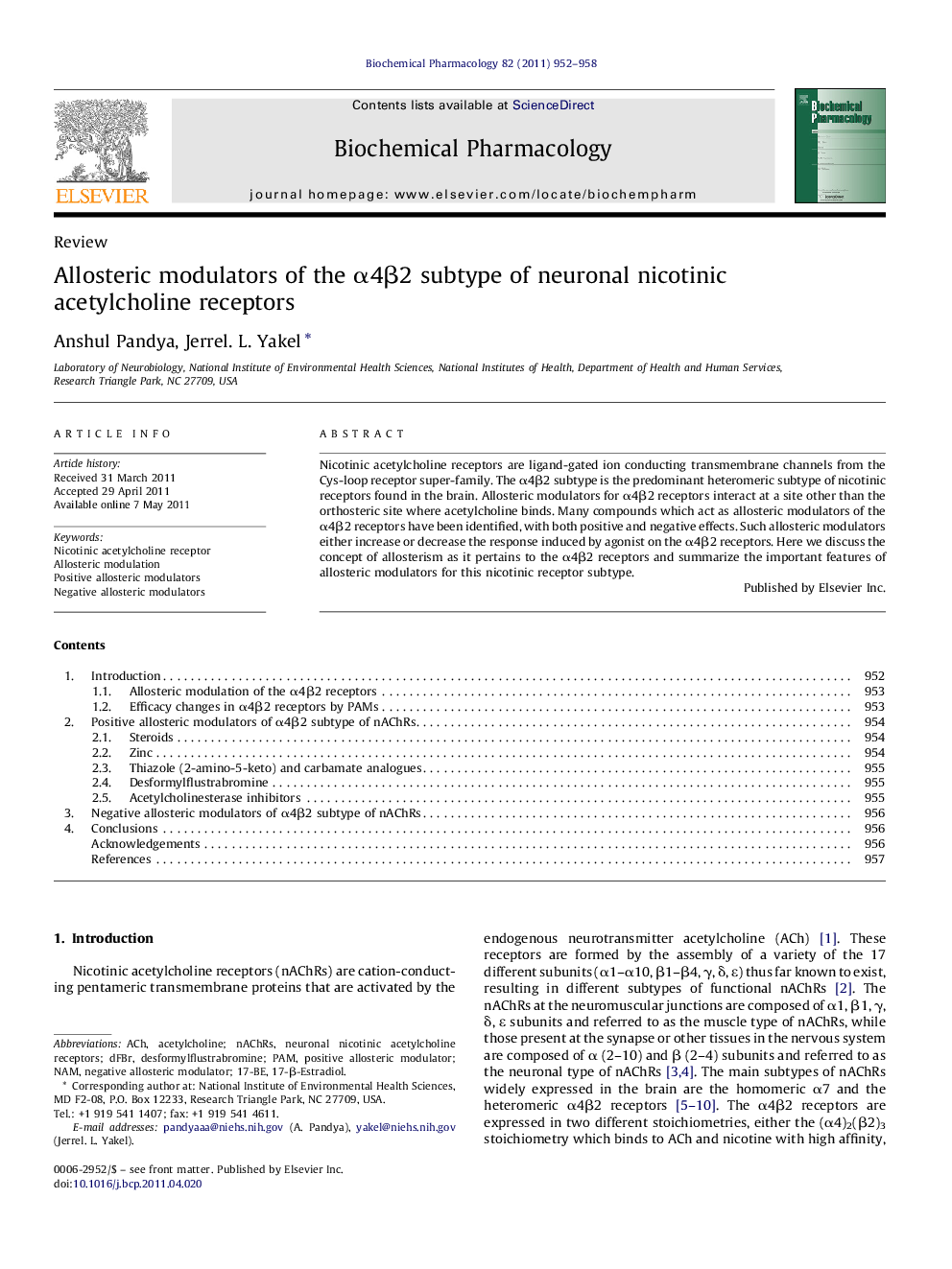 Allosteric modulators of the α4β2 subtype of neuronal nicotinic acetylcholine receptors