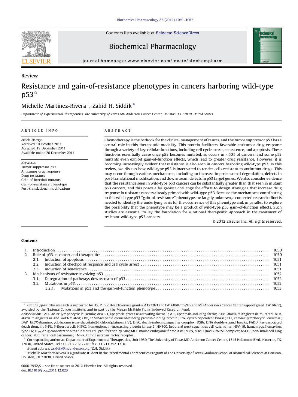 Resistance and gain-of-resistance phenotypes in cancers harboring wild-type p53 