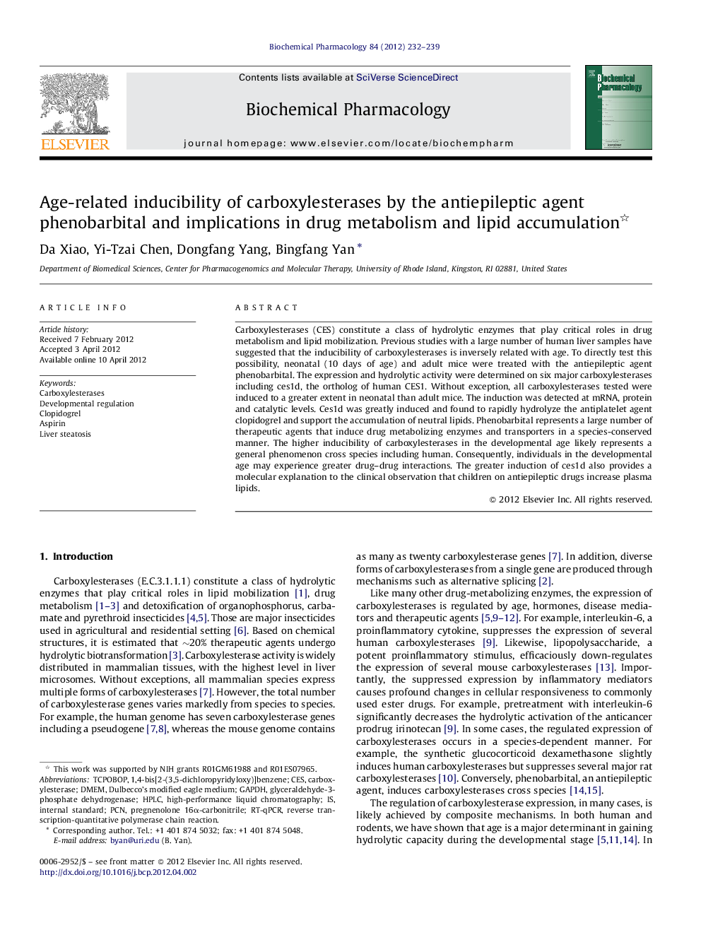 Age-related inducibility of carboxylesterases by the antiepileptic agent phenobarbital and implications in drug metabolism and lipid accumulation 