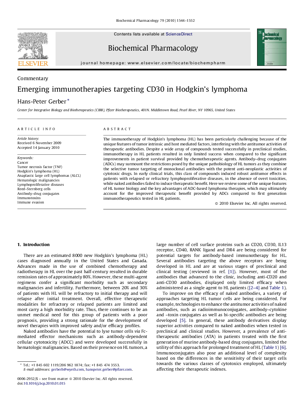 Emerging immunotherapies targeting CD30 in Hodgkin's lymphoma