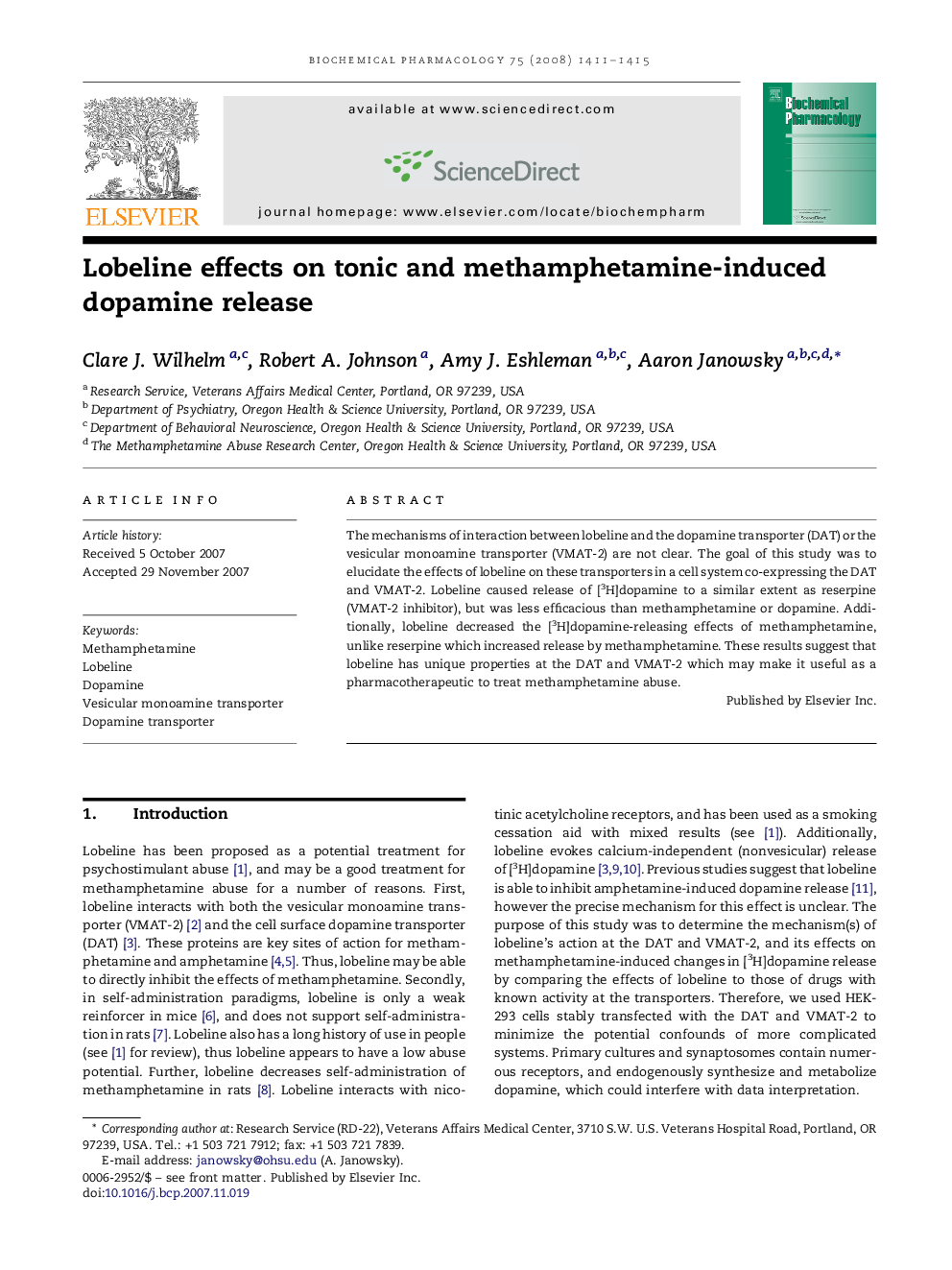 Lobeline effects on tonic and methamphetamine-induced dopamine release