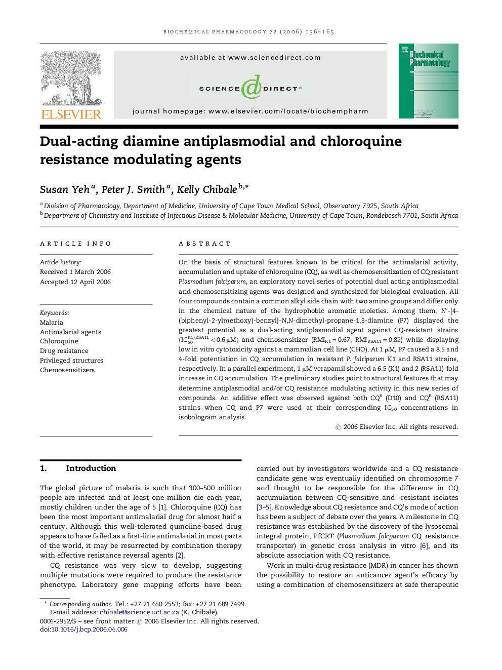 Dual-acting diamine antiplasmodial and chloroquine resistance modulating agents