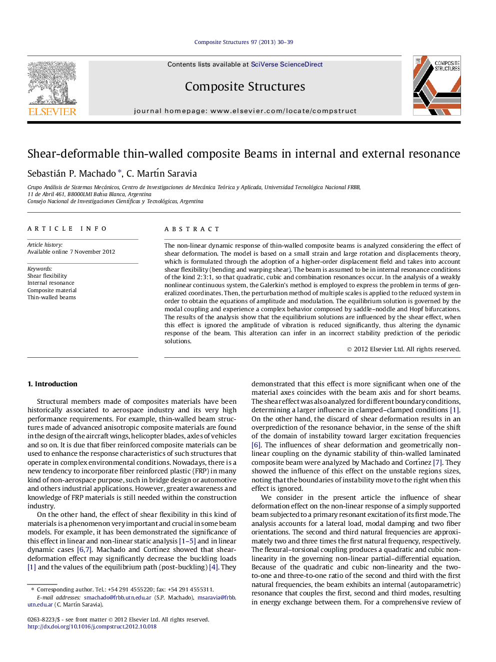 Shear-deformable thin-walled composite Beams in internal and external resonance