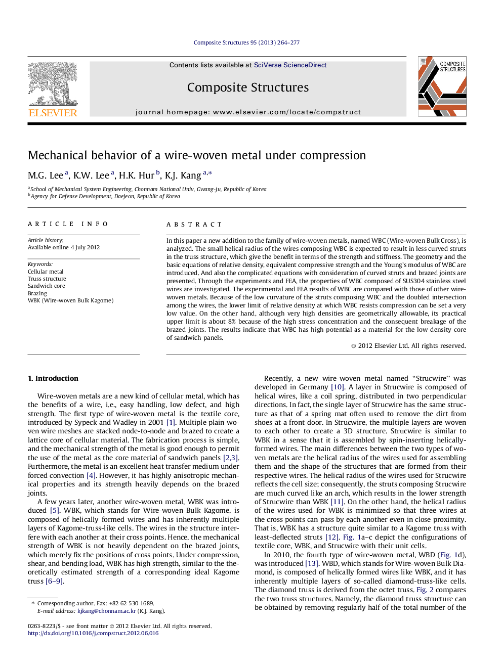 Mechanical behavior of a wire-woven metal under compression