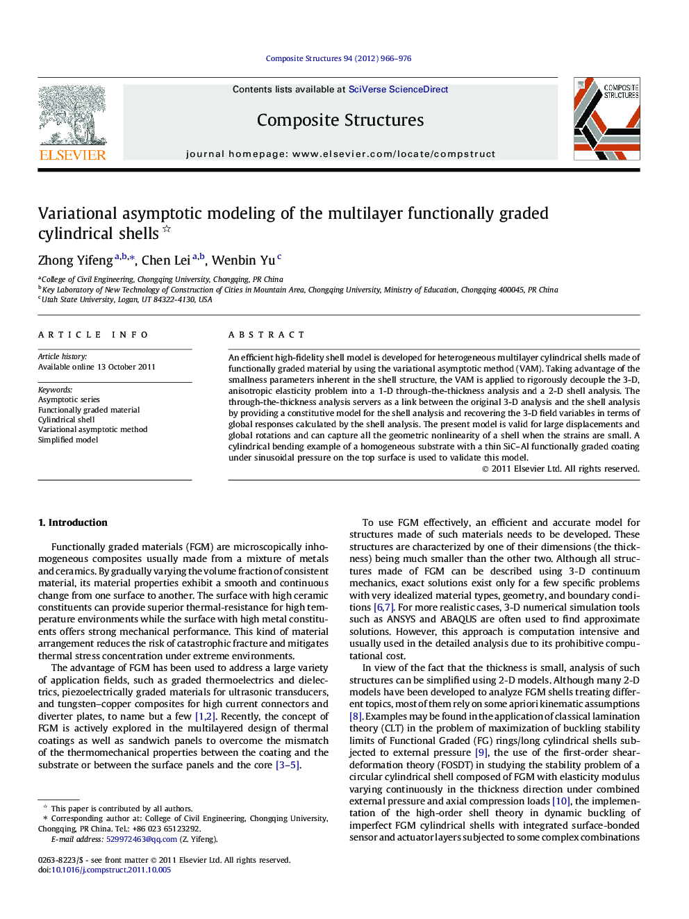 Variational asymptotic modeling of the multilayer functionally graded cylindrical shells 