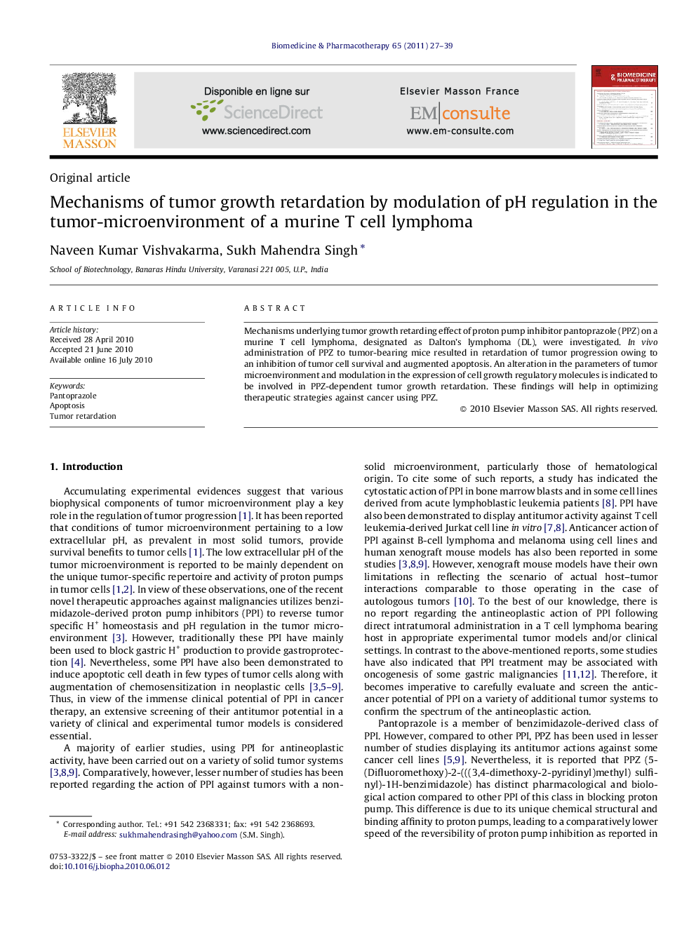 Mechanisms of tumor growth retardation by modulation of pH regulation in the tumor-microenvironment of a murine T cell lymphoma