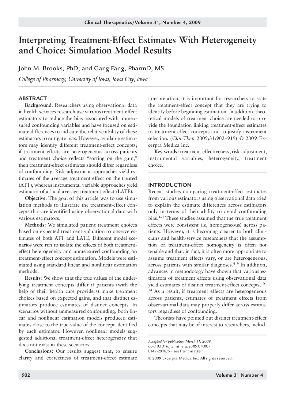 Interpreting treatment-effect estimates with heterogeneity and choice: Simulation model results