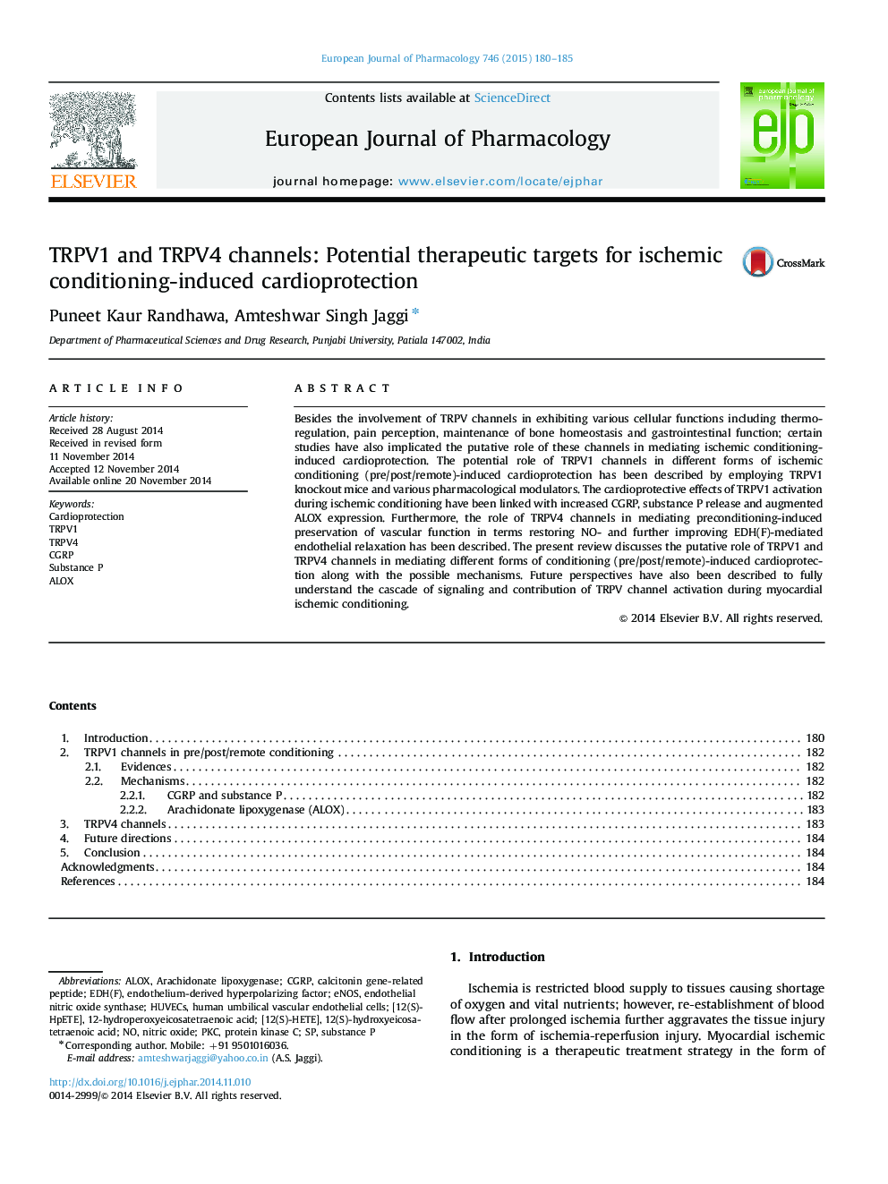 TRPV1 and TRPV4 channels: Potential therapeutic targets for ischemic conditioning-induced cardioprotection