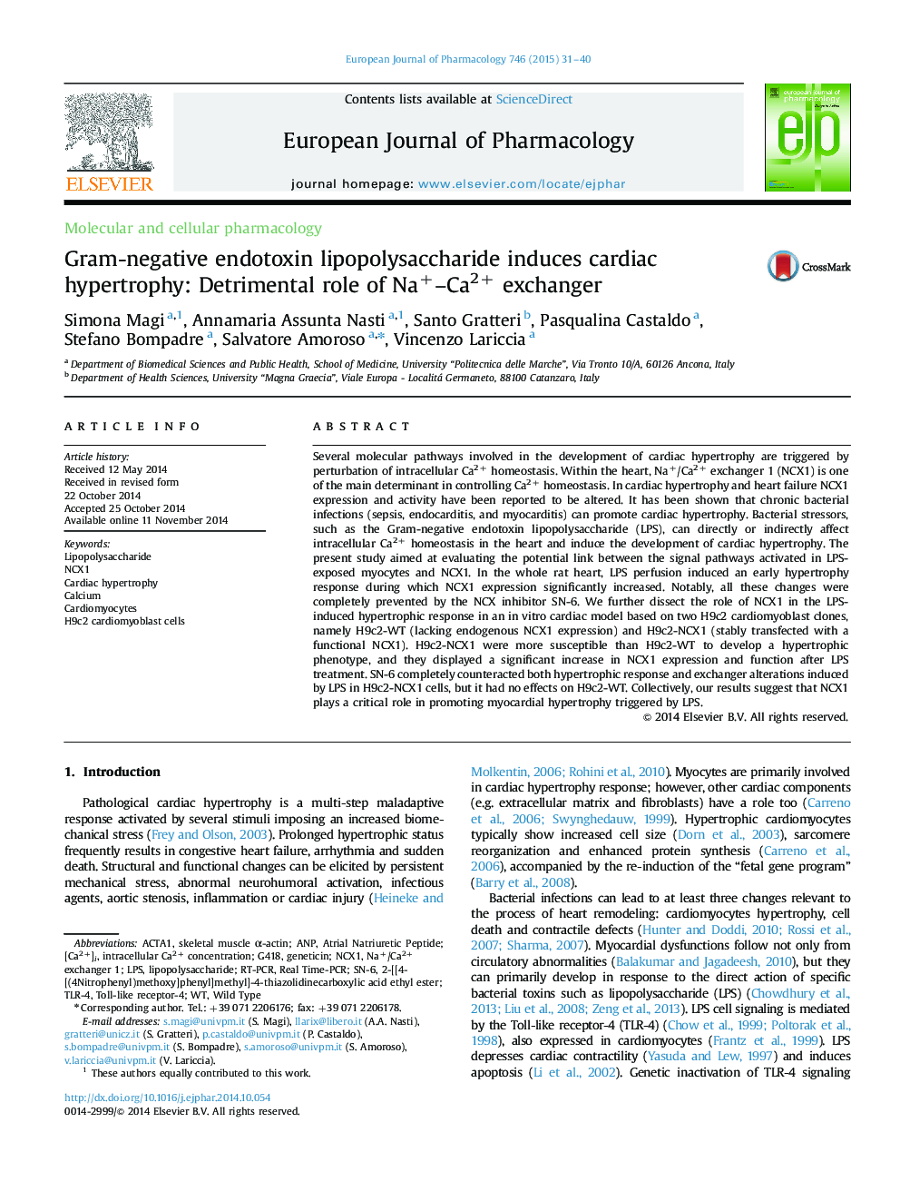 Gram-negative endotoxin lipopolysaccharide induces cardiac hypertrophy: Detrimental role of Na+–Ca2+ exchanger