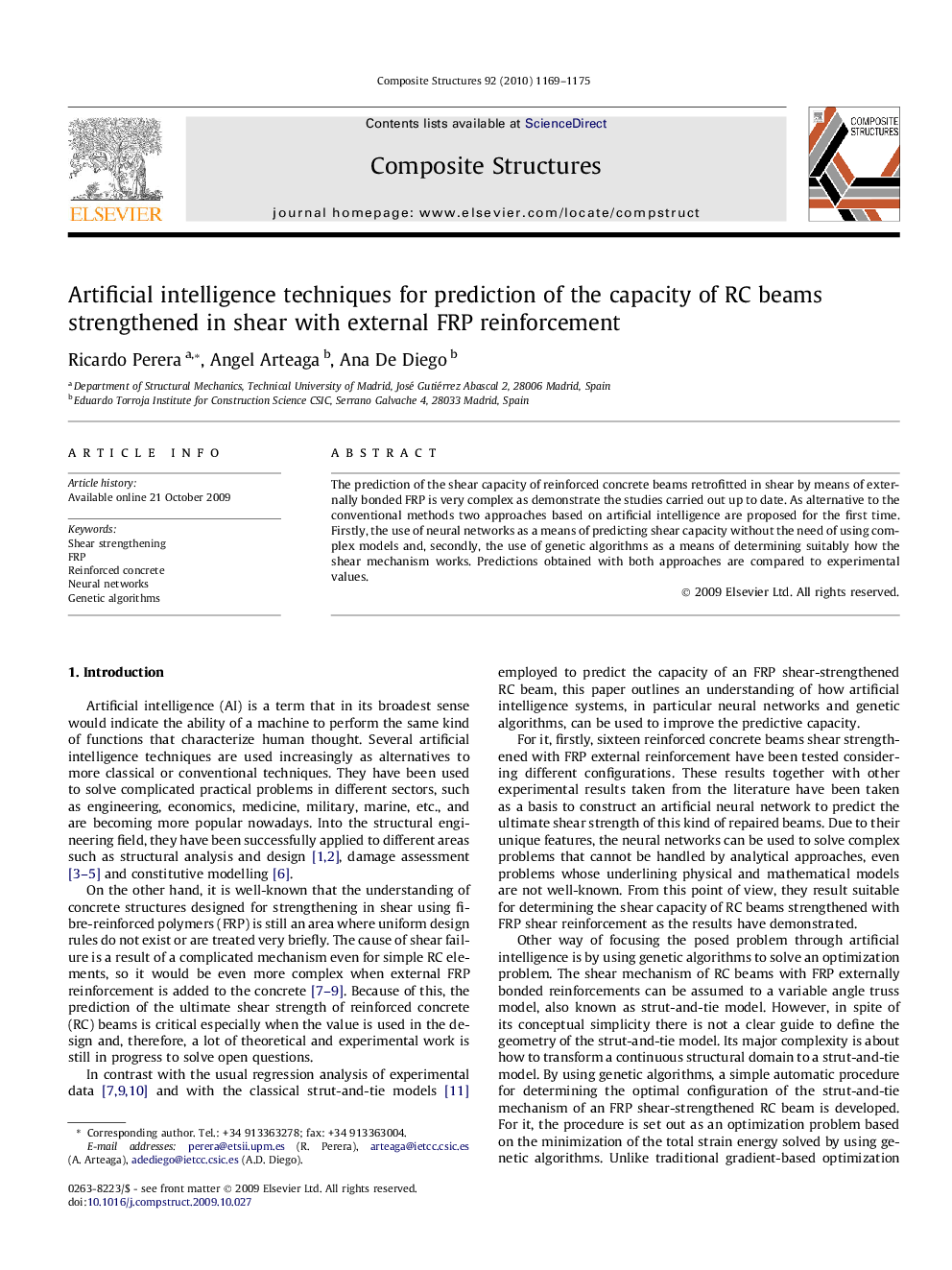 Artificial intelligence techniques for prediction of the capacity of RC beams strengthened in shear with external FRP reinforcement