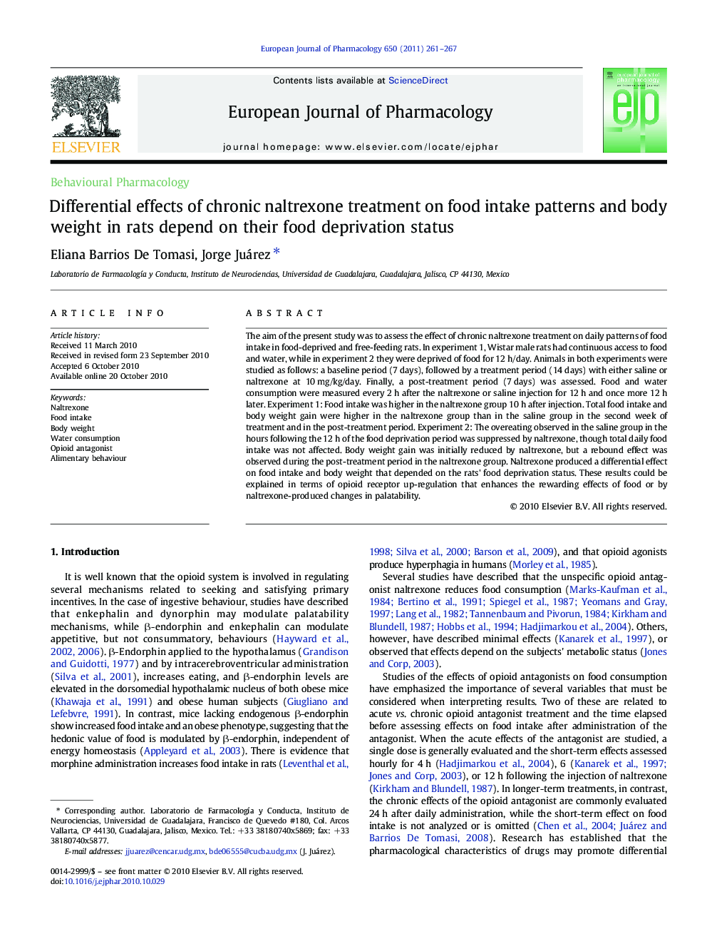 Differential effects of chronic naltrexone treatment on food intake patterns and body weight in rats depend on their food deprivation status