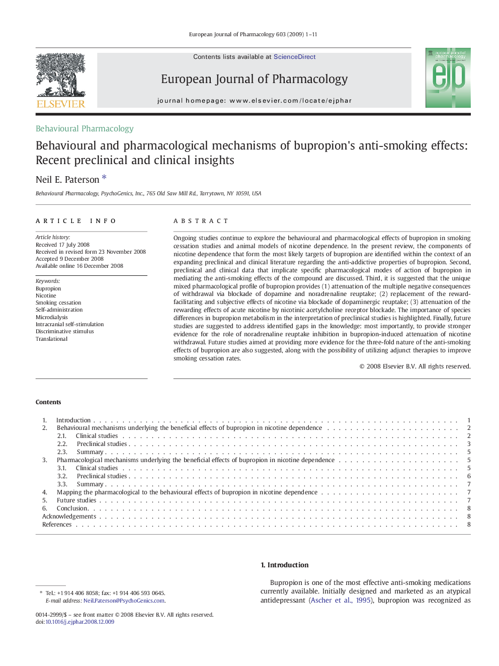 Behavioural and pharmacological mechanisms of bupropion's anti-smoking effects: Recent preclinical and clinical insights