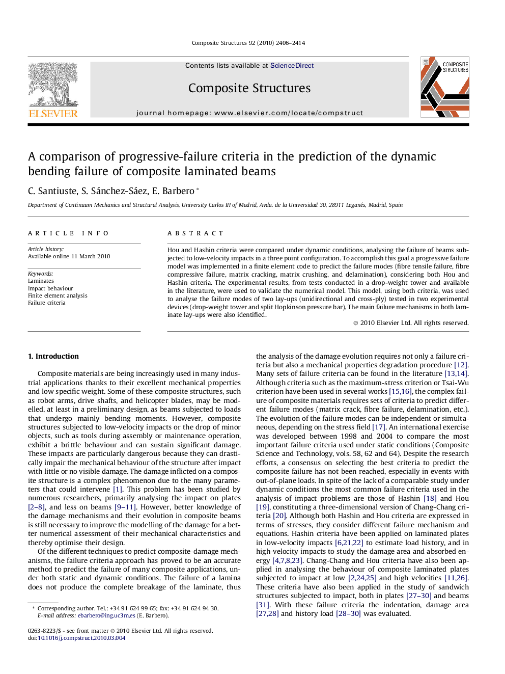 A comparison of progressive-failure criteria in the prediction of the dynamic bending failure of composite laminated beams