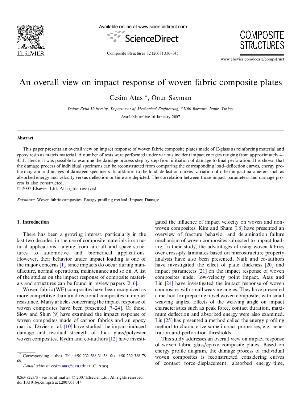 An overall view on impact response of woven fabric composite plates