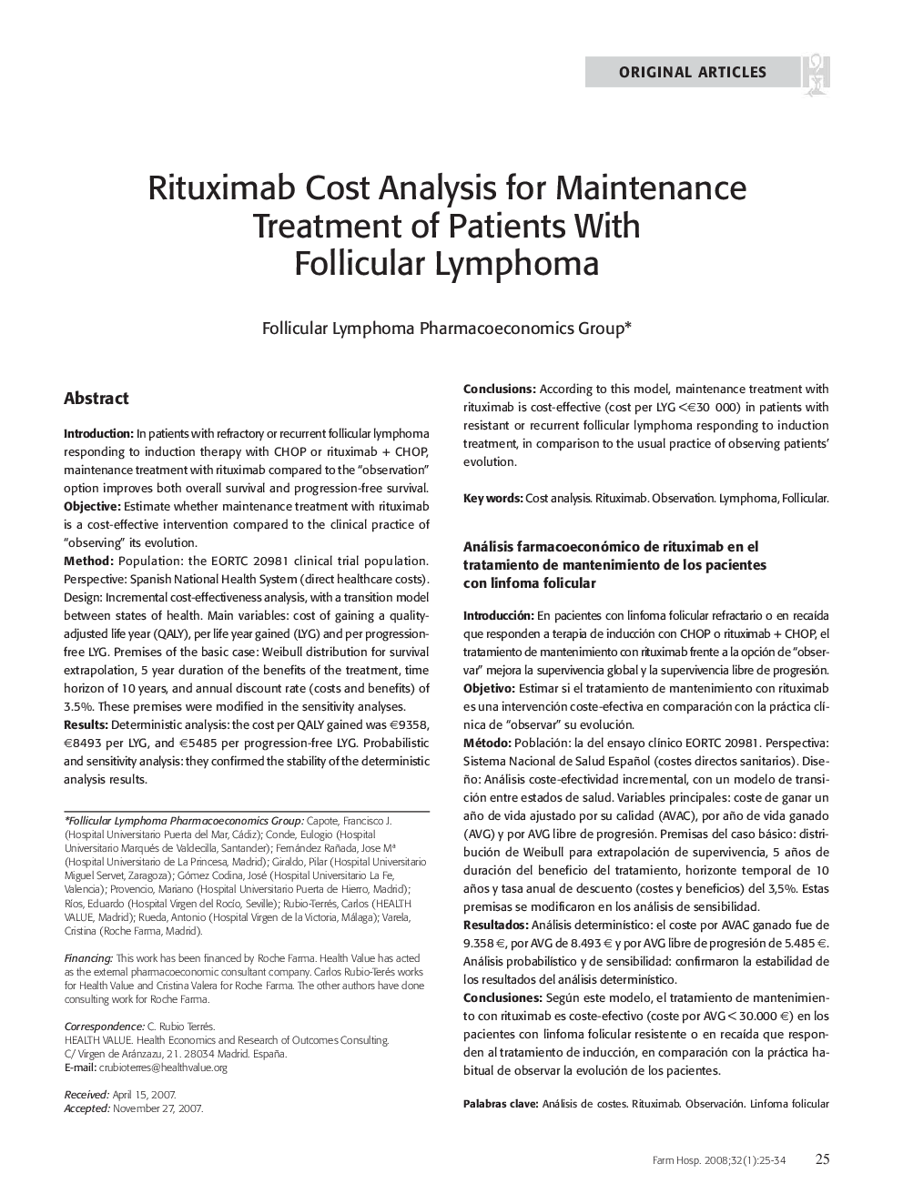 Rituximab Cost Analysis for Maintenance Treatment of Patients With Follicular Lymphoma