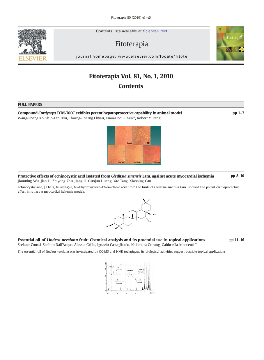 Graphical Abstract contents list
