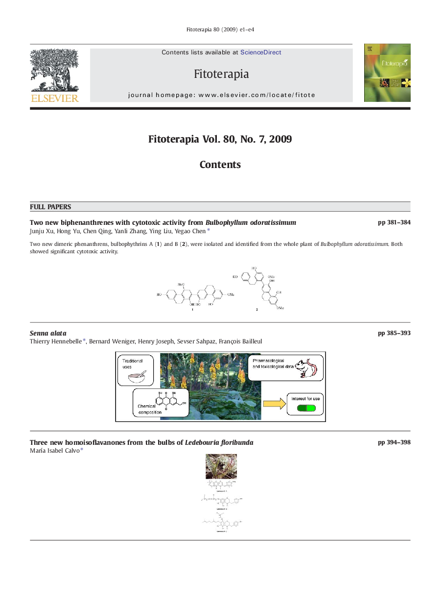 Graphical Abstract contents list