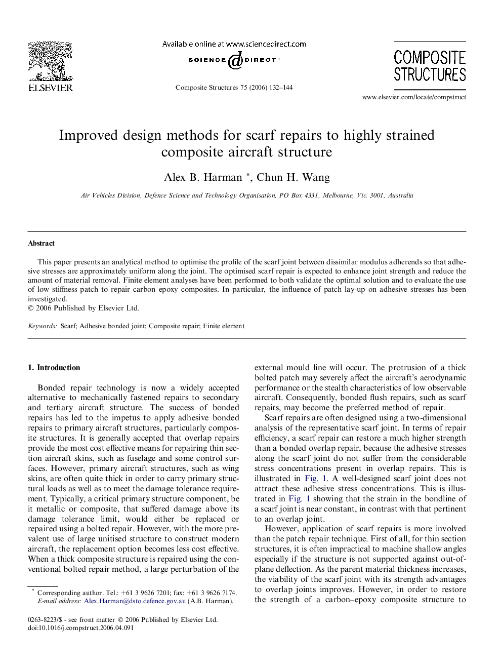 Improved design methods for scarf repairs to highly strained composite aircraft structure