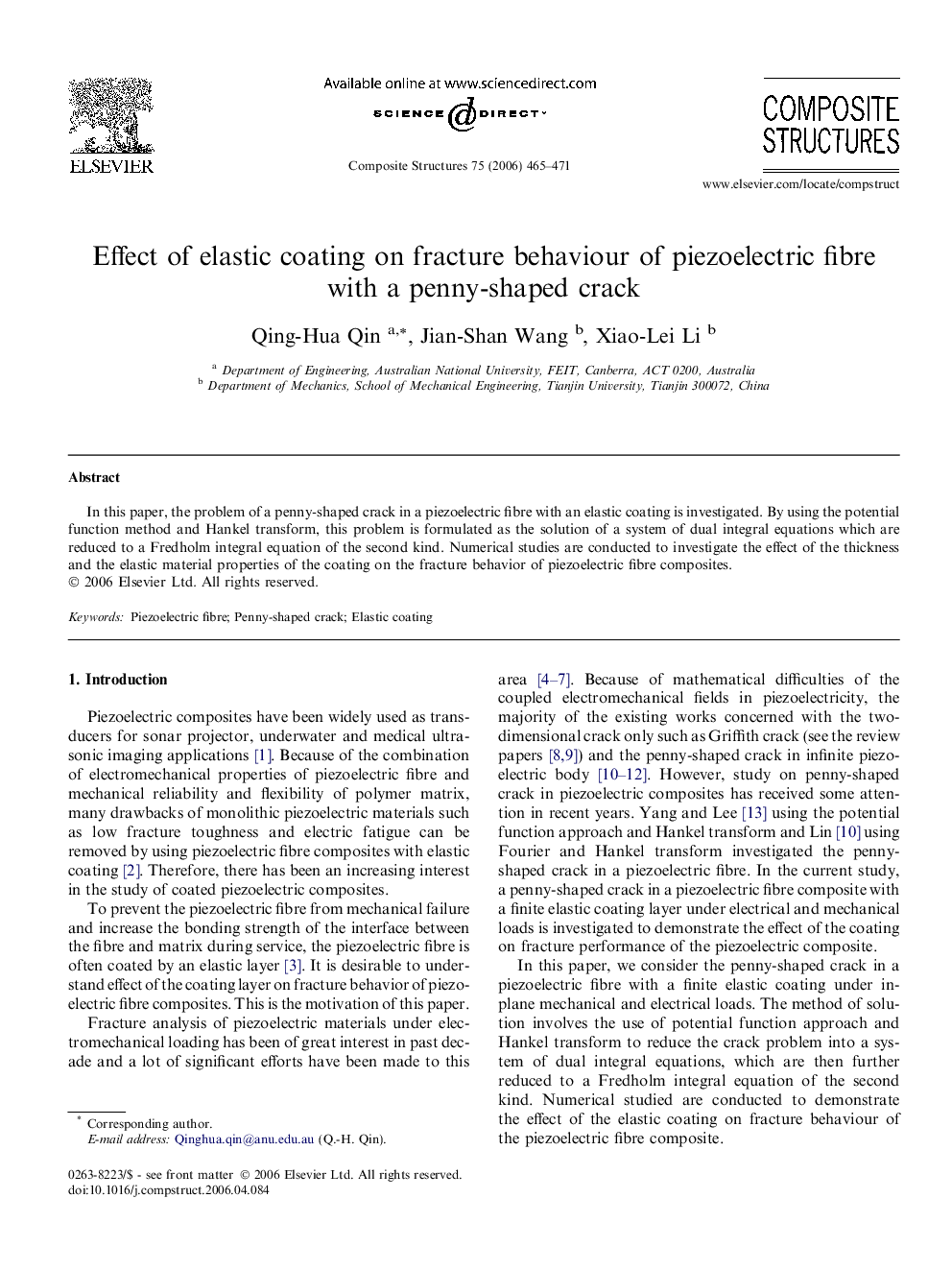 Effect of elastic coating on fracture behaviour of piezoelectric fibre with a penny-shaped crack