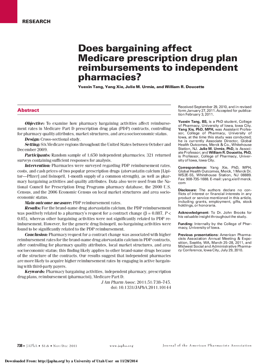 Does bargaining affect Medicare prescription drug plan reimbursements to independent pharmacies?