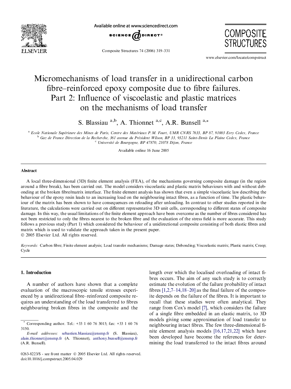 Micromechanisms of load transfer in a unidirectional carbon fibre–reinforced epoxy composite due to fibre failures. Part 2: Influence of viscoelastic and plastic matrices on the mechanisms of load transfer