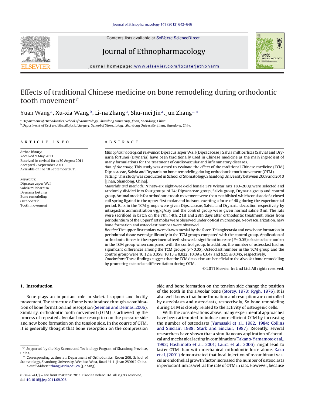 Effects of traditional Chinese medicine on bone remodeling during orthodontic tooth movement 